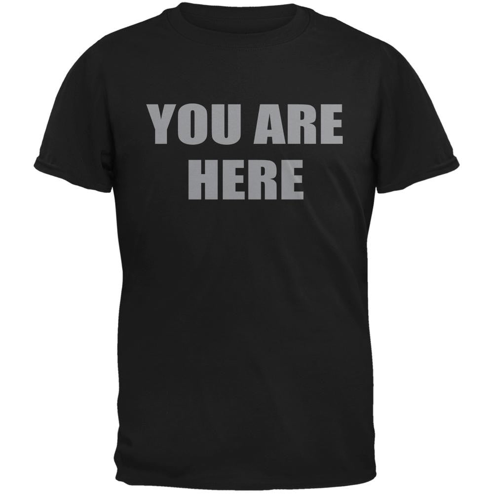 You Are Here Inspired By John Lennon Black Adult T-Shirt Men's T-Shirts Old Glory 2XL Black 