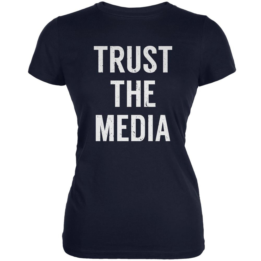 Trust The Media Inspired By Michael Stipe Navy Juniors Soft T-Shirt Juniors T-Shirts Old Glory 2XL Blue 