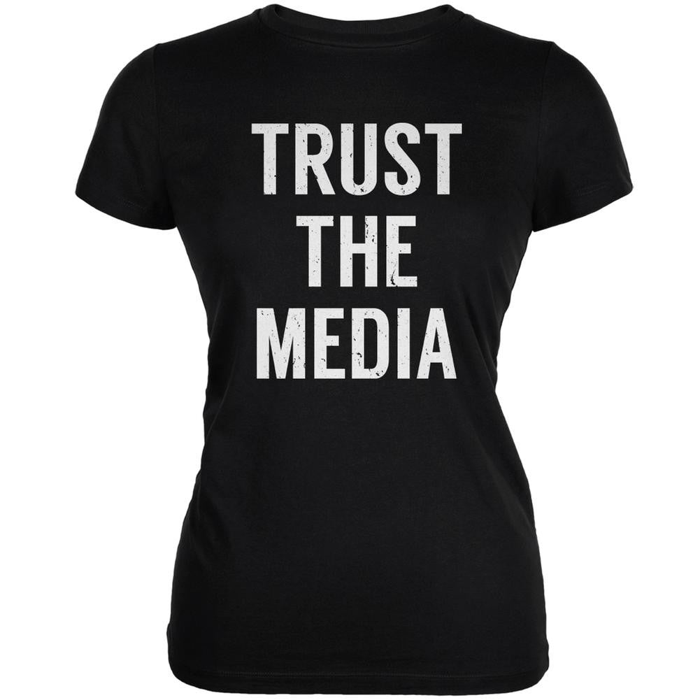 Trust The Media Inspired By Michael Stipe Black Juniors Soft T-Shirt Juniors T-Shirts Old Glory 2XL Black 