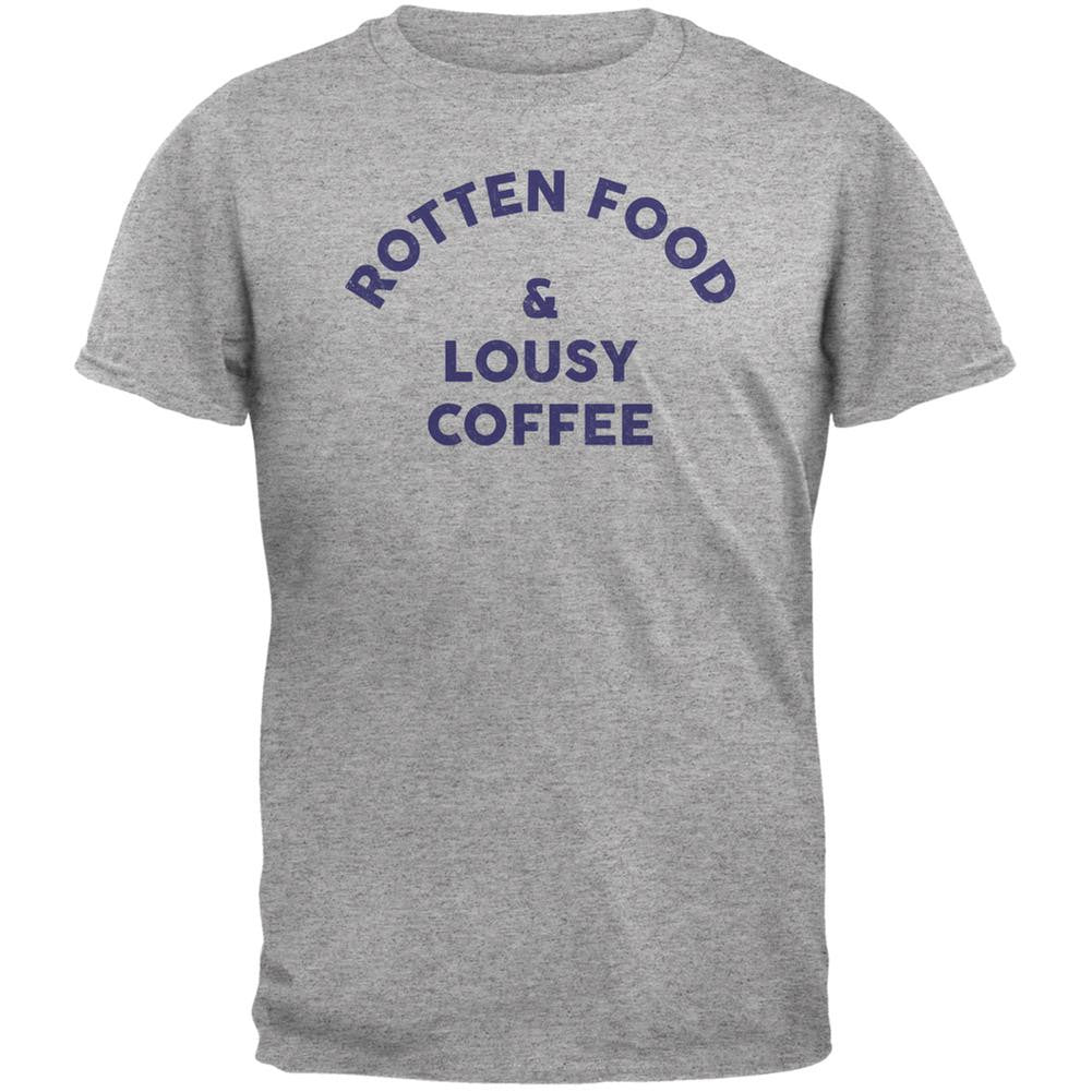 Rotten Food Lousy Coffee Inspired By Joe Cocker Heather Grey Adult T-Shirt Men's T-Shirts Old Glory 2XL Grey 