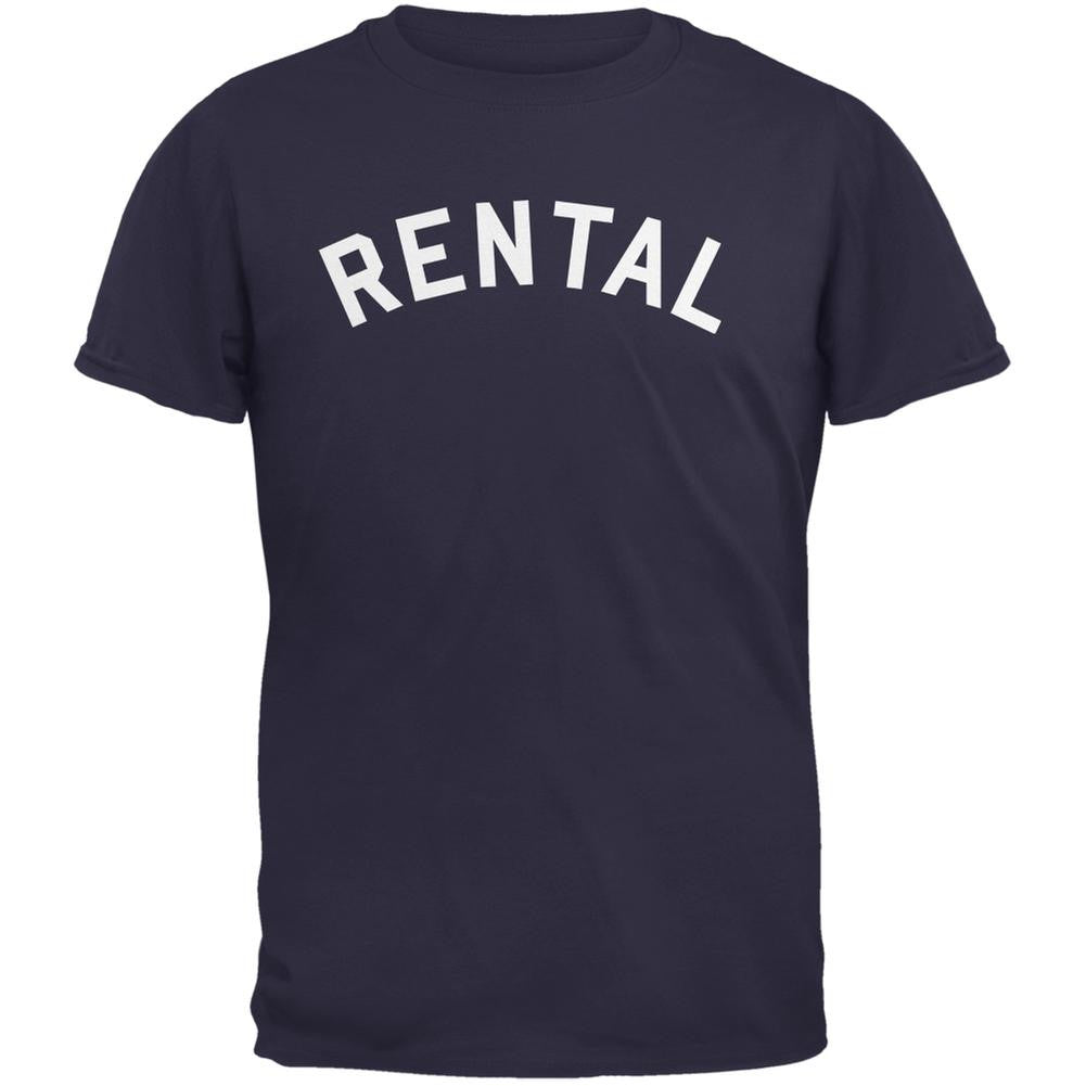 Rental Inspired By Frank Zappa Navy Adult T-Shirt Men's T-Shirts Old Glory SM Blue 