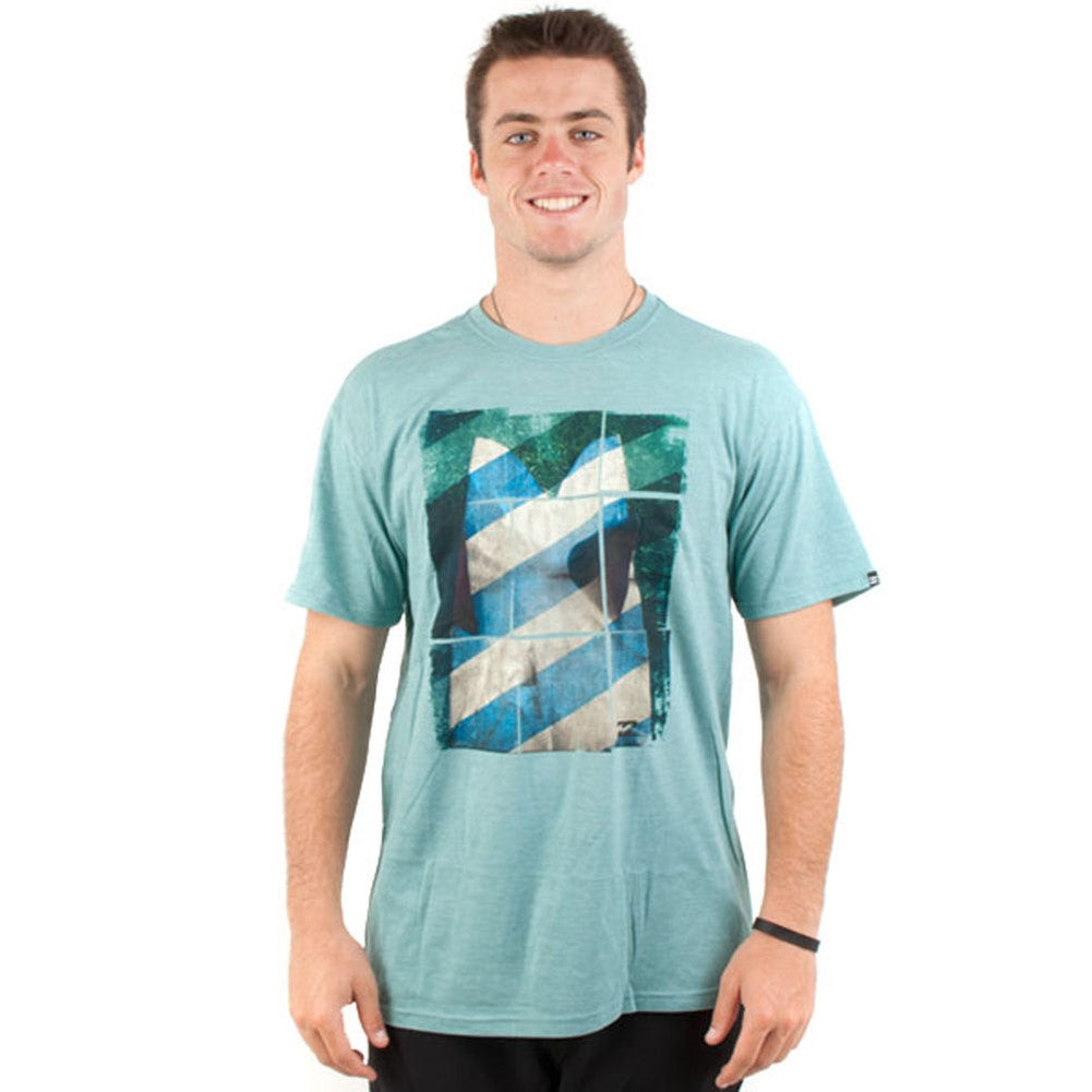 Billabong - Twin Fin Light Jade Heather T-Shirt Men's T-Shirts Billabong XL Light Blue