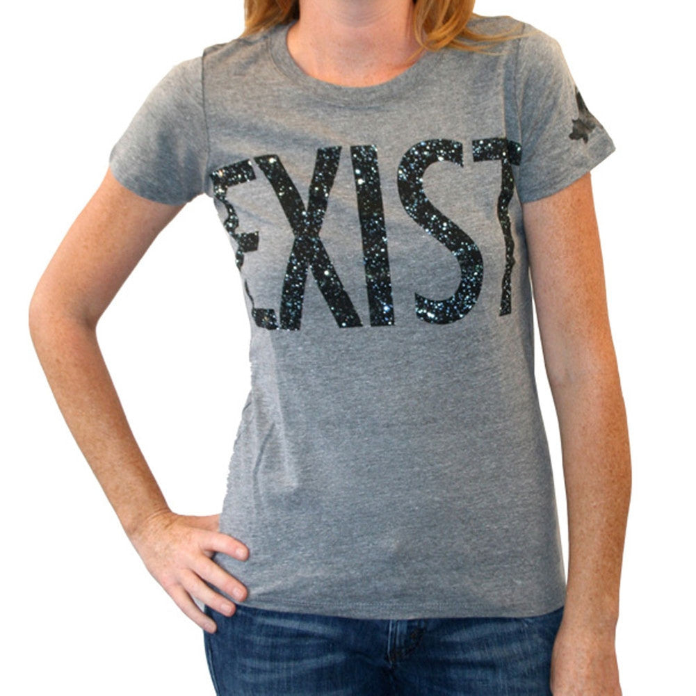 Glamour Kills - Exist Juniors T-Shirt Juniors T-Shirts Glamour Kills SM Grey 