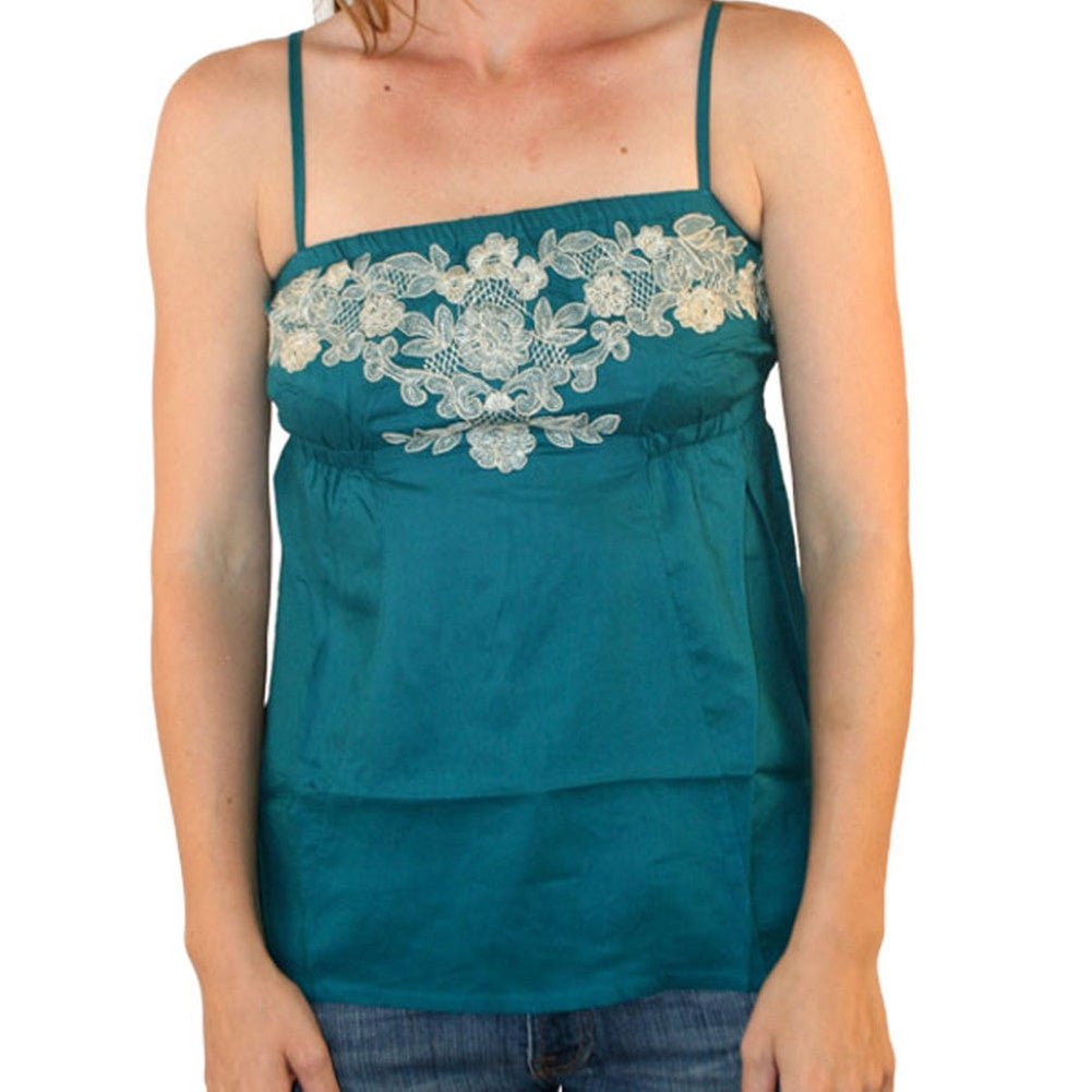 Billabong - Queens Emerald Bay Juniors Smoke Cami Tank Top Juniors Tank Tops Billabong SM Dark Green 