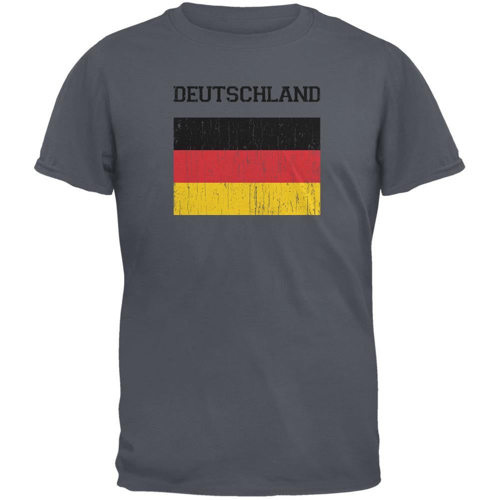 World Cup Distressed Flag Deutschland Charcoal Youth T-Shirt Youth T-Shirts FIFA LG Grey 