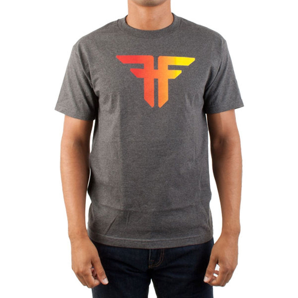 Fallen - Trademark Red Fade Adult T-Shirt Men's T-Shirts Fallen MD Grey 