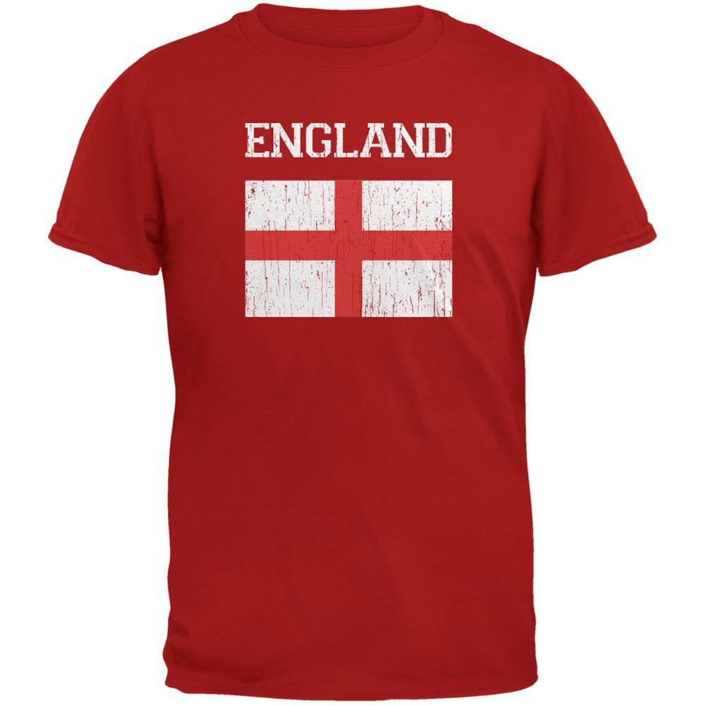 World Cup Distressed Flag England Red Youth T-Shirt Youth T-Shirts FIFA LG Red 