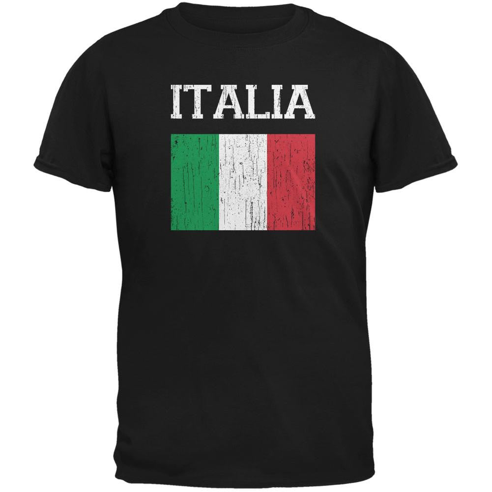 World Cup Distressed Flag Italia Black Youth T-Shirt Youth T-Shirts FIFA LG Black 