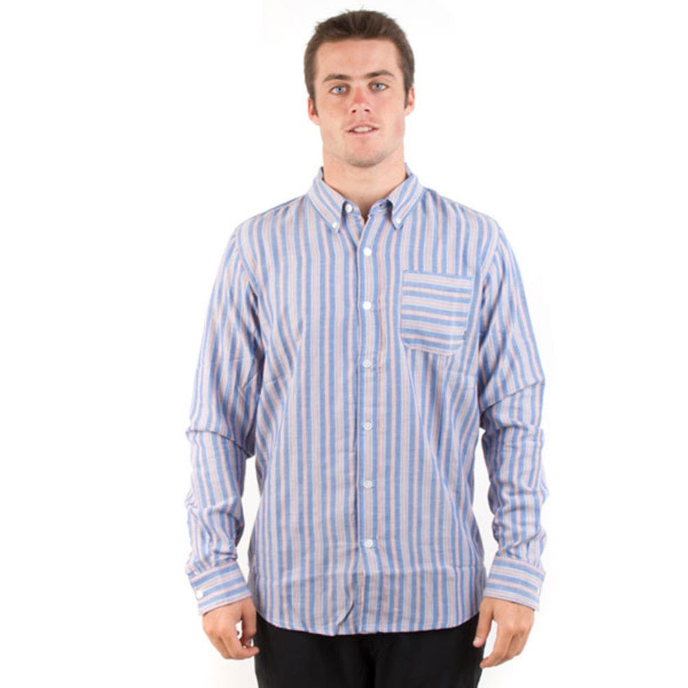 Element - Chesapeake COB Long Sleeve Button Down T-Shirt Men's Dress Shirts Element LG Blue 