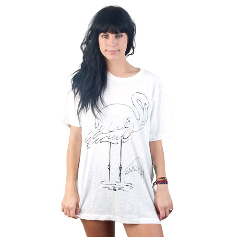 Rusty - Shark Bait Optic White Juniors T-Shirt Juniors T-Shirts Rusty   