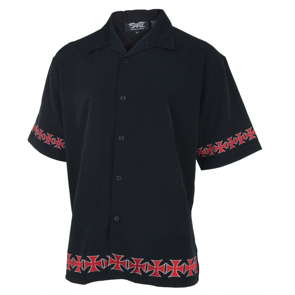 Border Cross Embroidered Club Shirt Men's Club Shirts Old Glory   