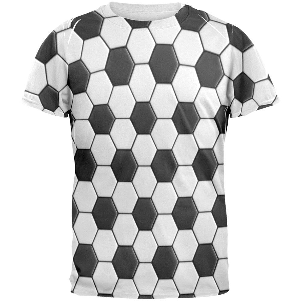 Soccer Ball All Over Adult T-Shirt Men's T-Shirts World Cup 2XL Multi 