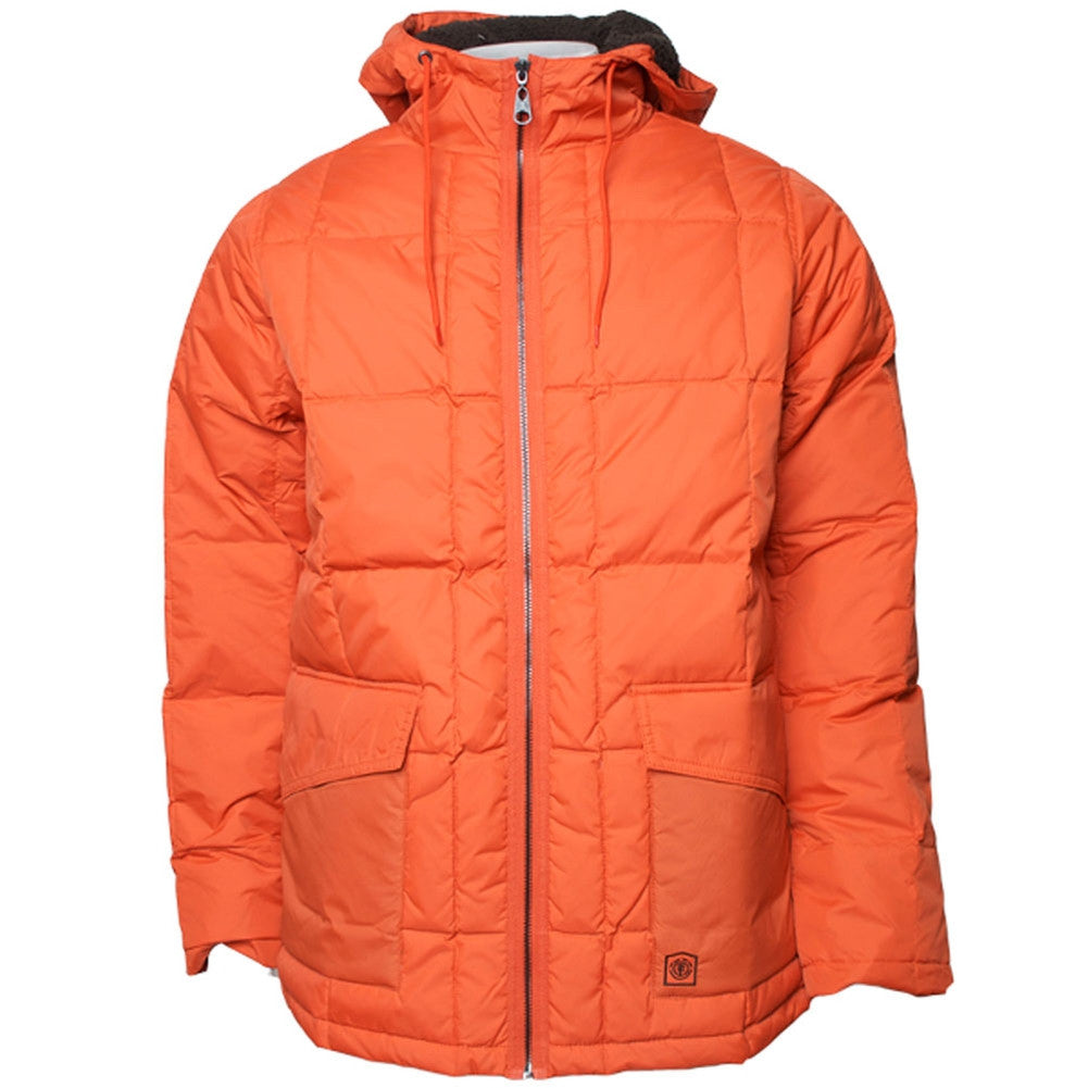 Element Redford Ember Mens Ski & Snowboard Puffer Jacket Men's Jackets Element MD Orange 