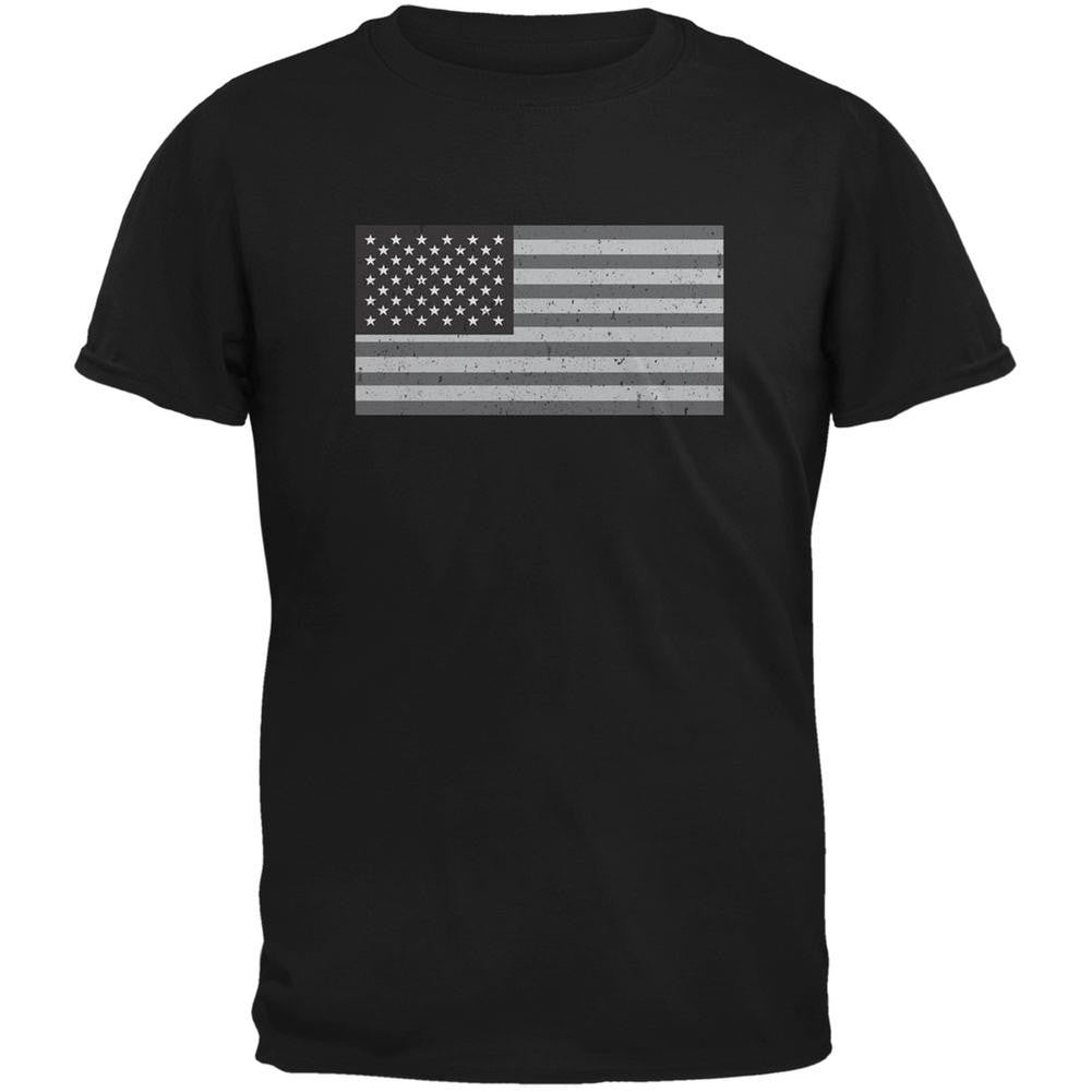 4th of July Black Flag American Black Youth T-Shirt Youth T-Shirts Old Glory LG Black 