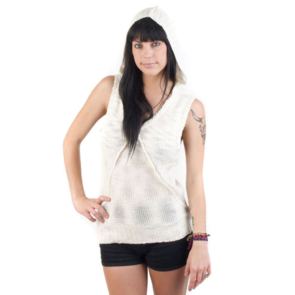 Element - Beacon Natural Juniors Sleeveless Sweater Juniors Sweaters Element LG Off-White