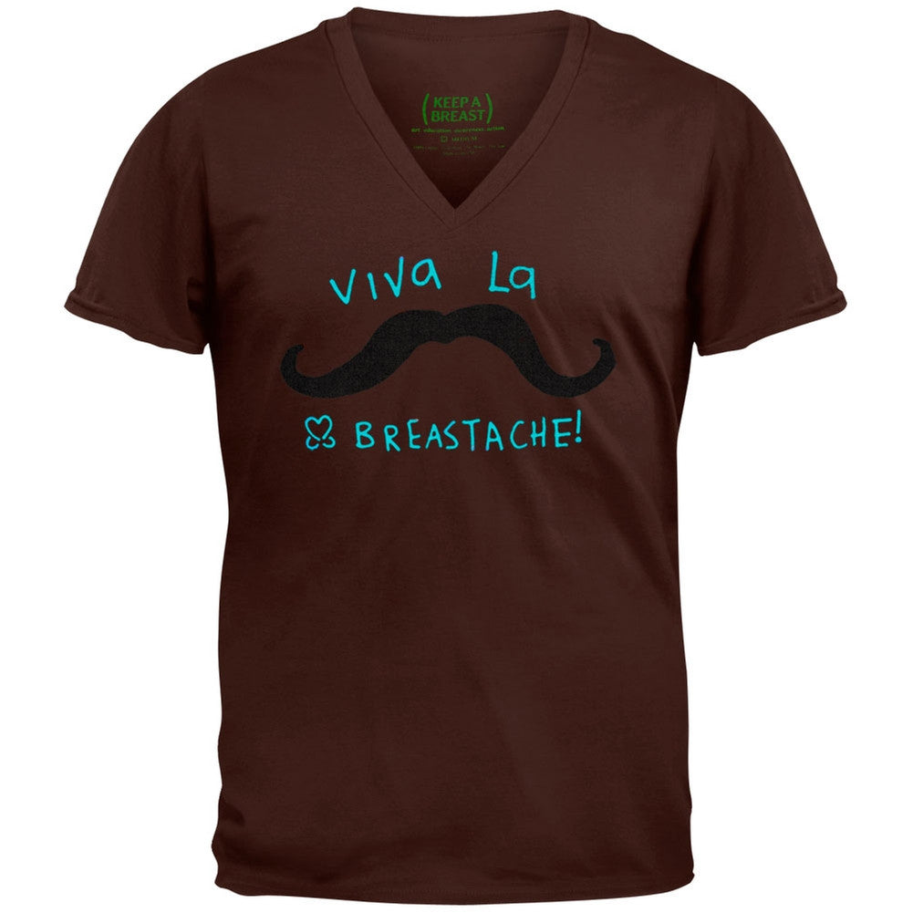 Keep A Breast - Breastache Acid Wash Adult V-Neck T-Shirt Men's T-Shirts Keep A Breast Foundation   