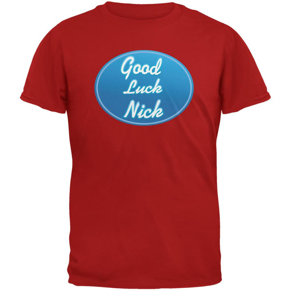 Idol Winner - Good Luck Nick Red Adult T-Shirt Men's T-Shirts Old Glory 2XL Red 