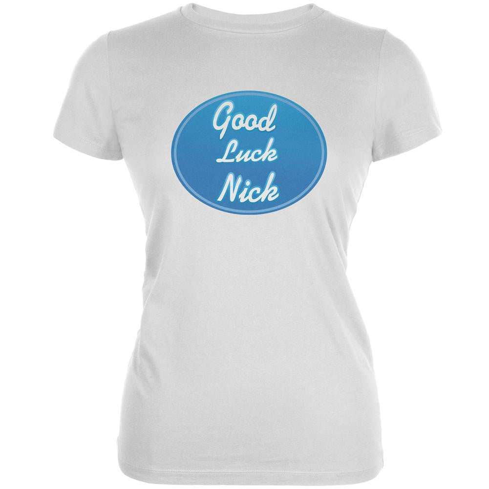 Idol Winner - Good Luck Nick White Juniors Soft T-Shirt Juniors T-Shirts Old Glory 2XL White 