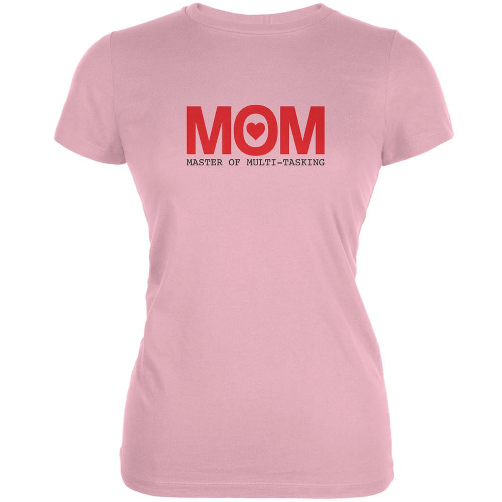 Mothers Day MOM Master Of Mulit-tasking Pink Juniors Soft T-Shirt Juniors T-Shirts Old Glory 2XL Pink 