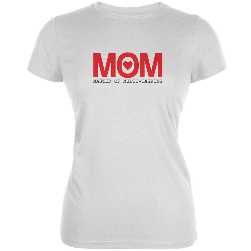 Mothers Day MOM Master Of Mulit-tasking White Juniors Soft T-Shirt Juniors T-Shirts Old Glory 2XL White 