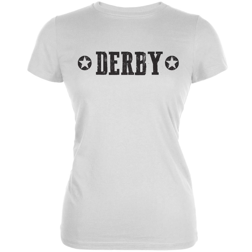 Roller Derby Derby Stars White Juniors Soft T-Shirt Juniors T-Shirts Old Glory 2XL White 