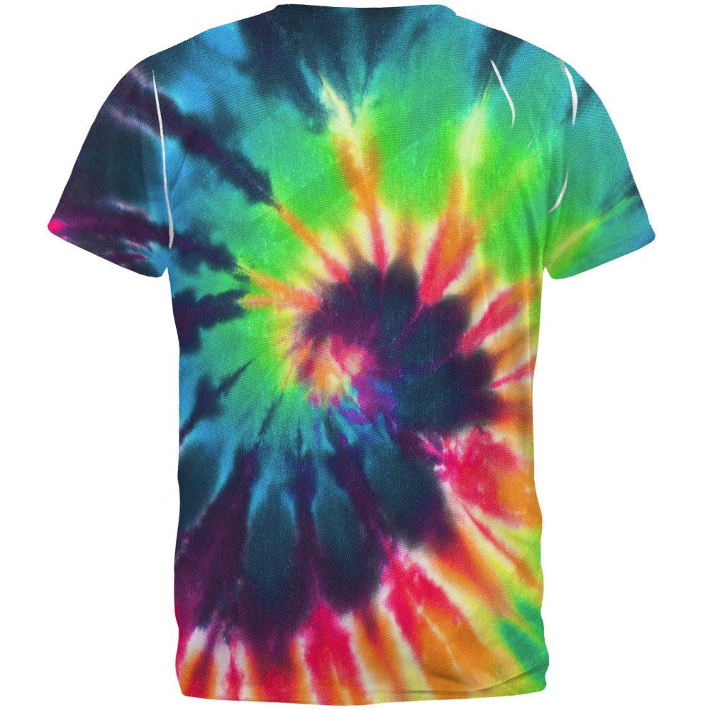 Alien Tie Dye All Over Adult T-Shirt Men's T-Shirts Old Glory   