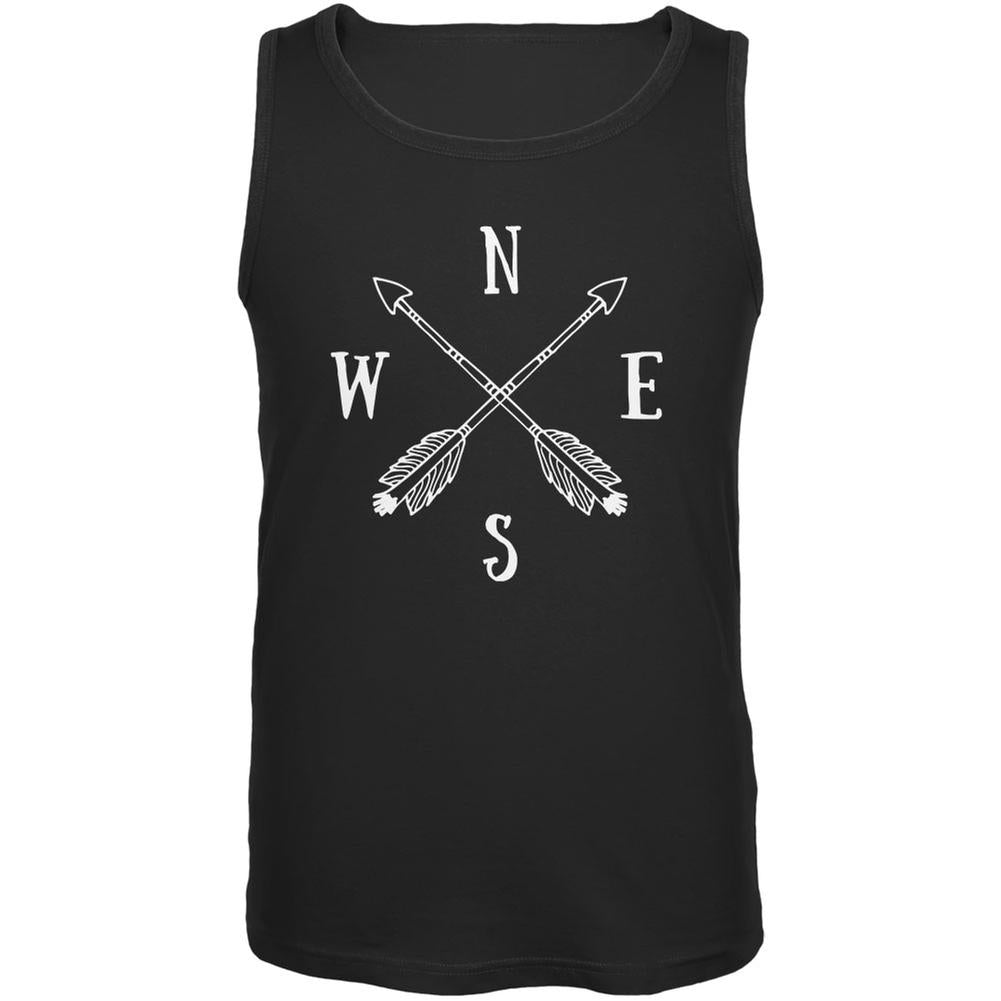 North South East West Arrows Black Adult Tank Top Men's Tank Tops Old Glory 2XL Black 