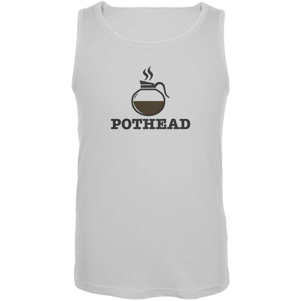 Pothead White Adult Tank Top Men's Tank Tops Old Glory 2XL White 