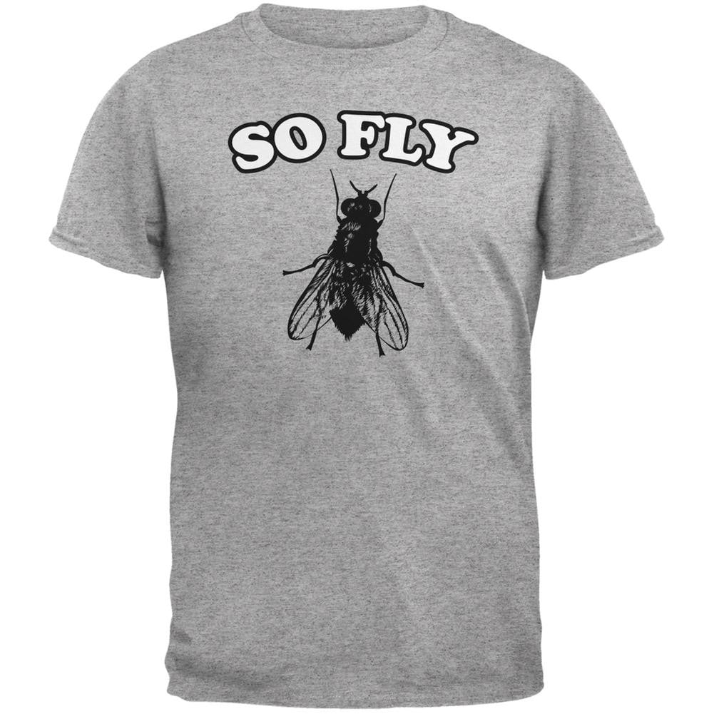 So Fly Heather Grey Adult T-Shirt Men's T-Shirts Old Glory 2XL Grey 