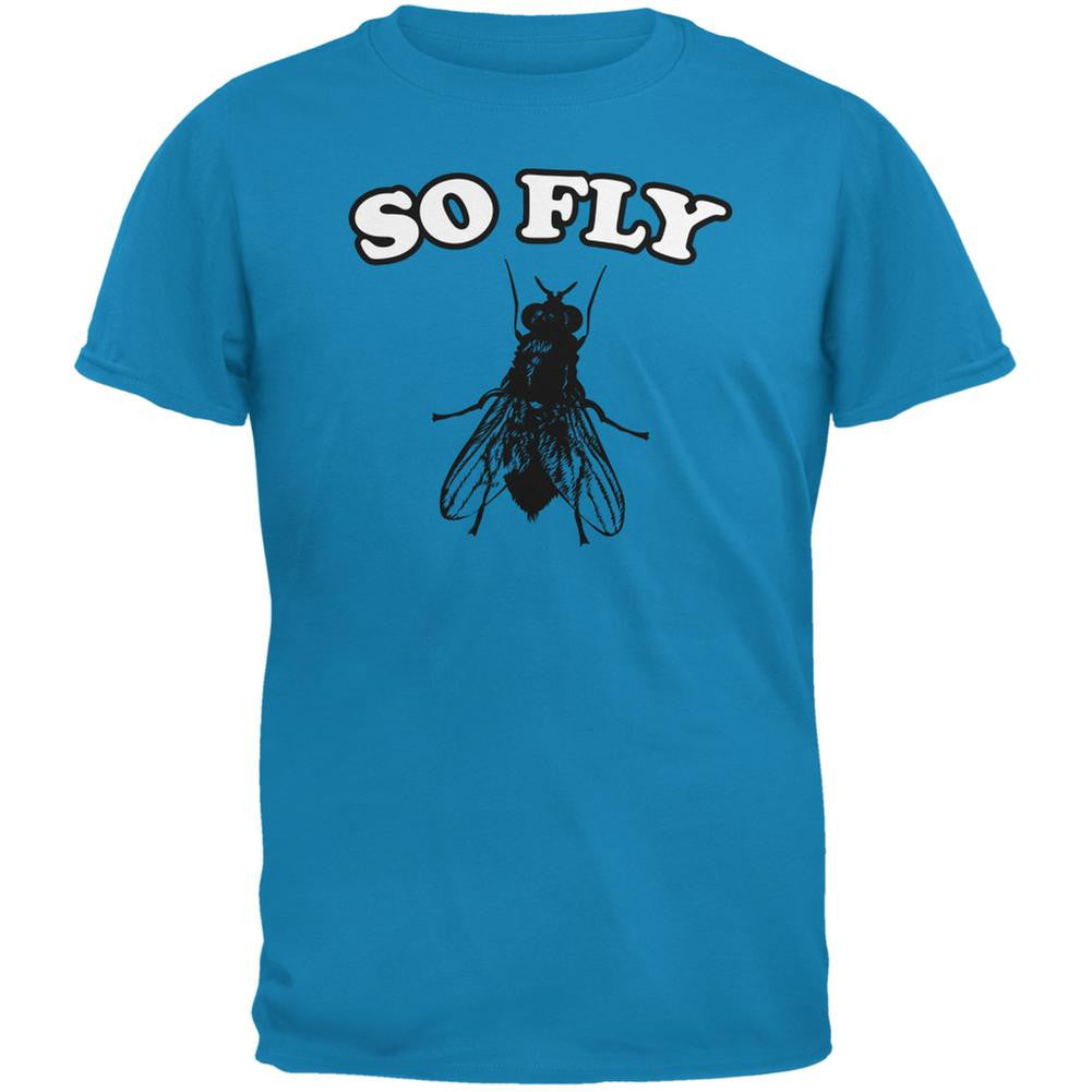 So Fly Sapphire Blue Adult T-Shirt Men's T-Shirts Old Glory 2XL Blue 