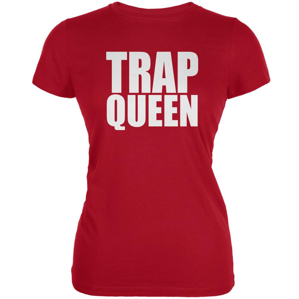 Trap Queen Red Juniors Soft T-Shirt Juniors T-Shirts Old Glory 2XL Red 