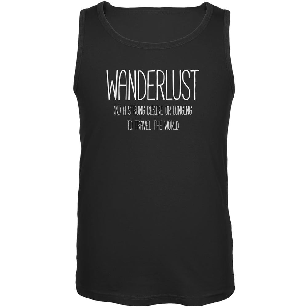 Wanderlust Definition Black Adult Tank Top Men's Tank Tops Old Glory 2XL Black 