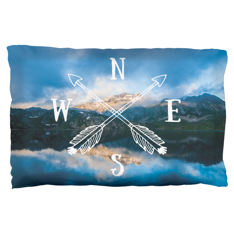 North South East West Arrows Pillow Case Pillowcases Old Glory OS White 