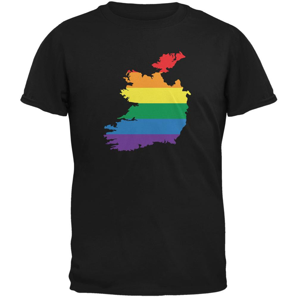 Ireland LGBT Gay Pride Rainbow Black Youth T-Shirt Youth T-Shirts Old Glory LG Black 