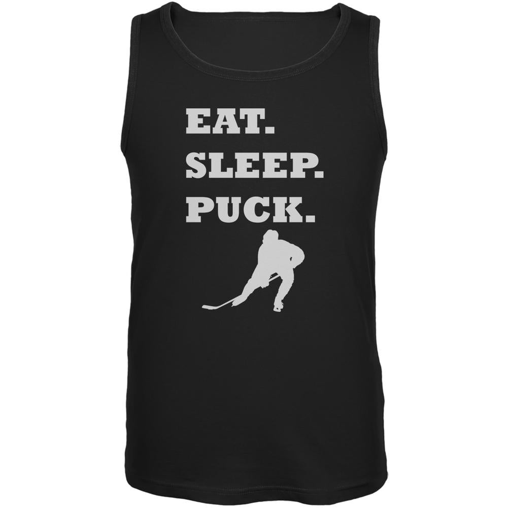 Eat Sleep Puck Black Adult Tank Top Men's Tank Tops Old Glory 2XL Black 