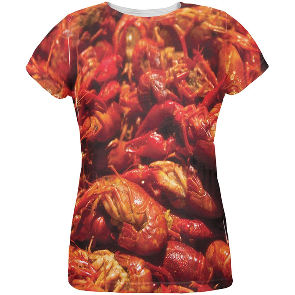 Louisiana Cajun Crawfish Boil All Over Ladies T-Shirt Women's T-Shirts Old Glory 2XL Multi 