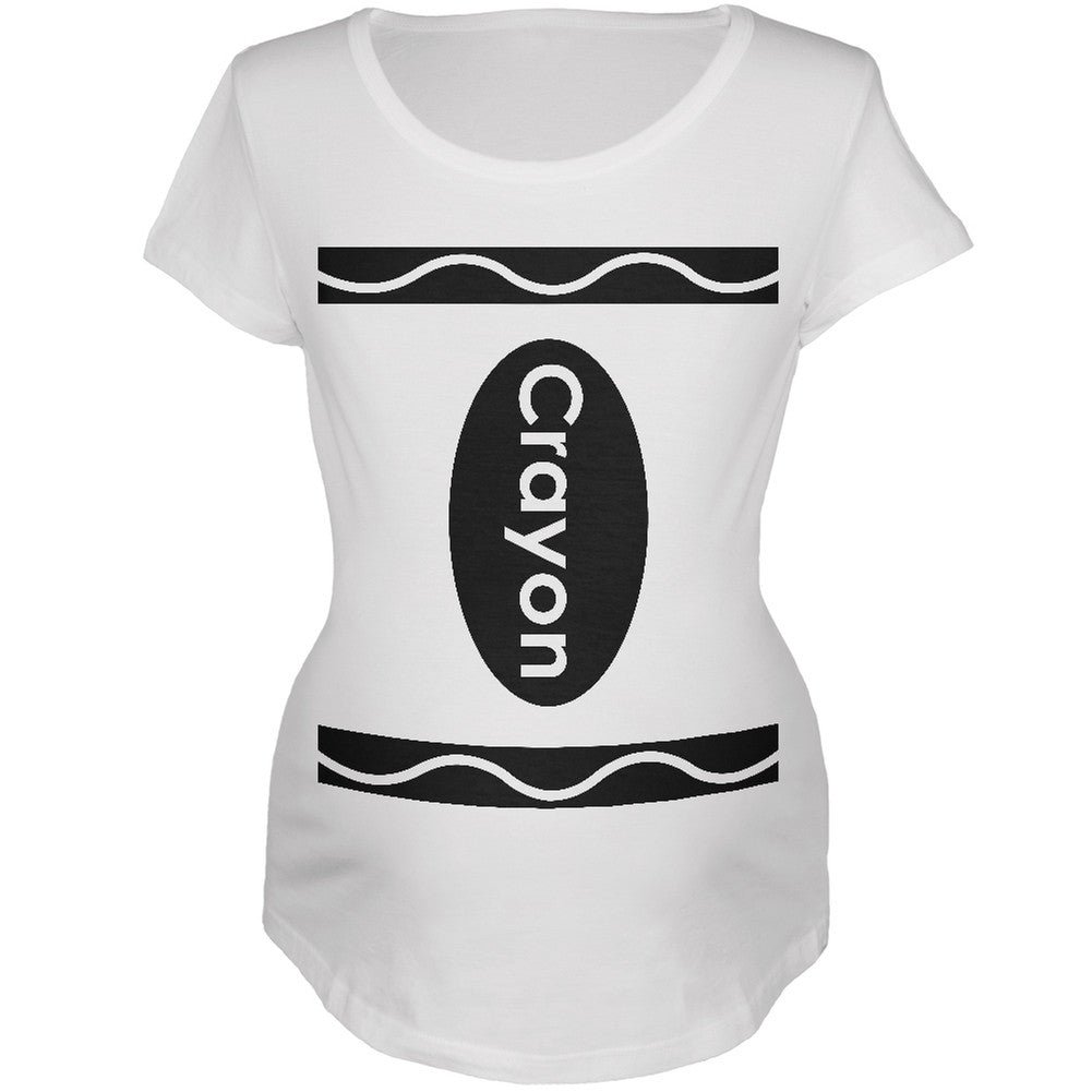 Halloween Crayon Costume White Maternity Soft T-Shirt Maternity T-Shirts Old Glory   