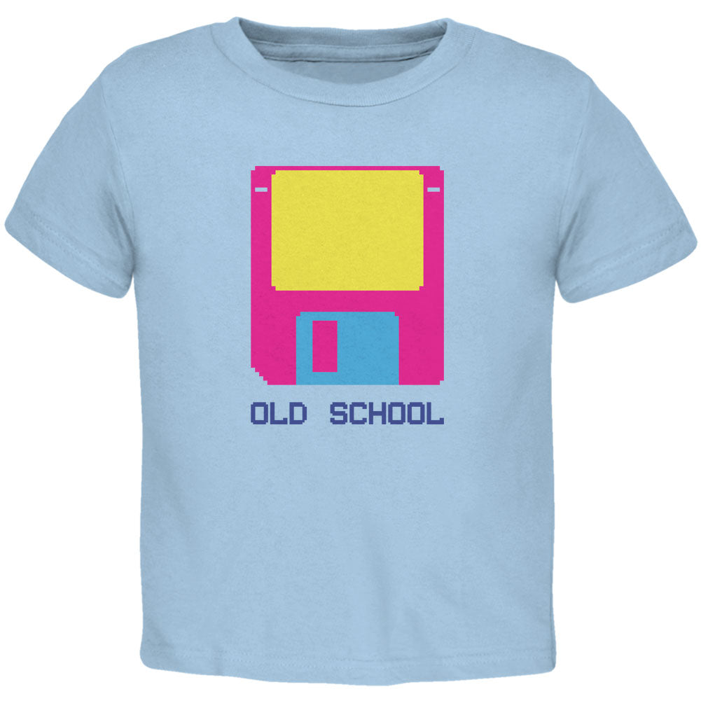 Floppy Disc Old School 8 Bit Light Blue Toddler T-Shirt Toddler T-Shirts global 2T Light Blue 