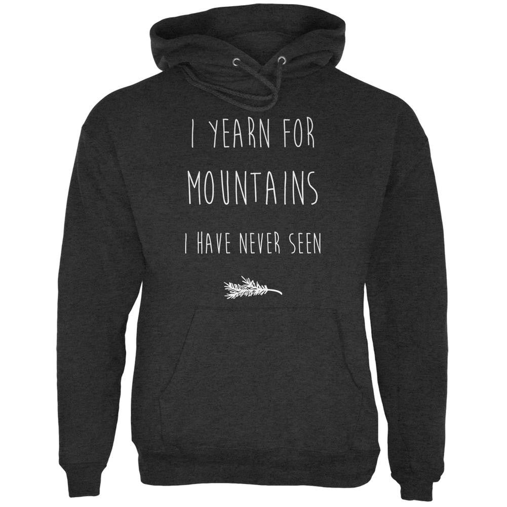 I Yearn for Mountains Charcoal Heather Adult Hoodie Men's Hoodies Old Glory 2XL Grey 