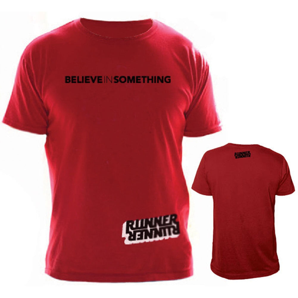 Runner Runner x Believe In Something - Collab Red T-Shirt Men's T-Shirts Runner Runner   