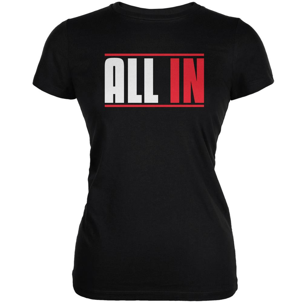 All In Black Juniors Soft T-Shirt Juniors T-Shirts Old Glory 2XL Black 