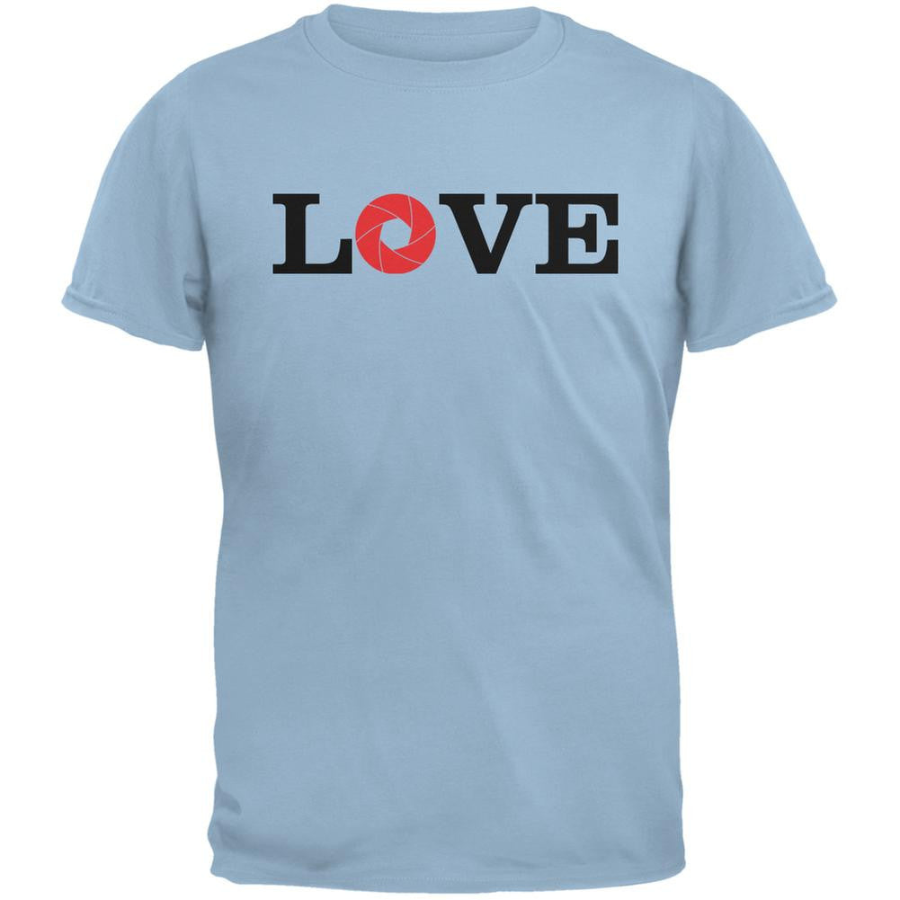 Photography Love Aperture Light Blue Adult T-Shirt Men's T-Shirts Old Glory 2XL Blue 