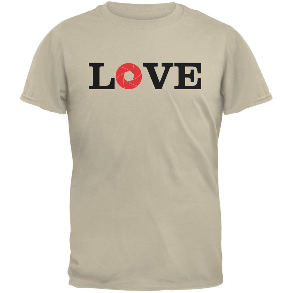 Photography Love Aperture Sand Adult T-Shirt Men's T-Shirts Old Glory 2XL Beige 