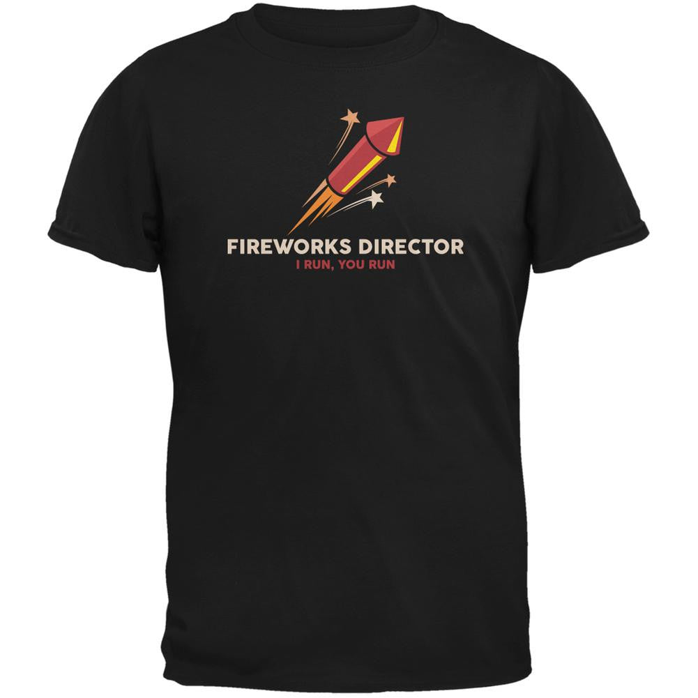 4th Of July Fireworks Director Black Adult T-Shirt Men's T-Shirts Old Glory 2XL Black 