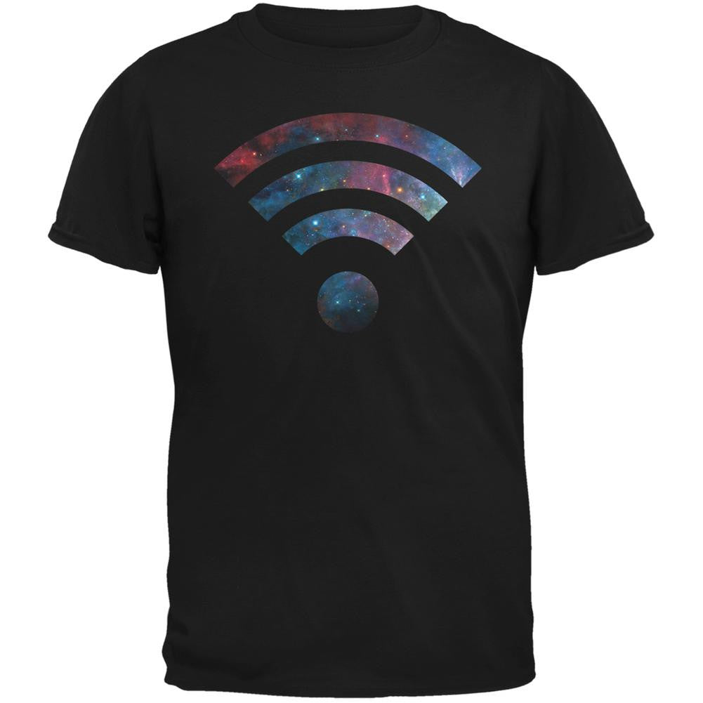 Wifi Galaxy Black Adult T-Shirt Men's T-Shirts Old Glory 2XL Black 