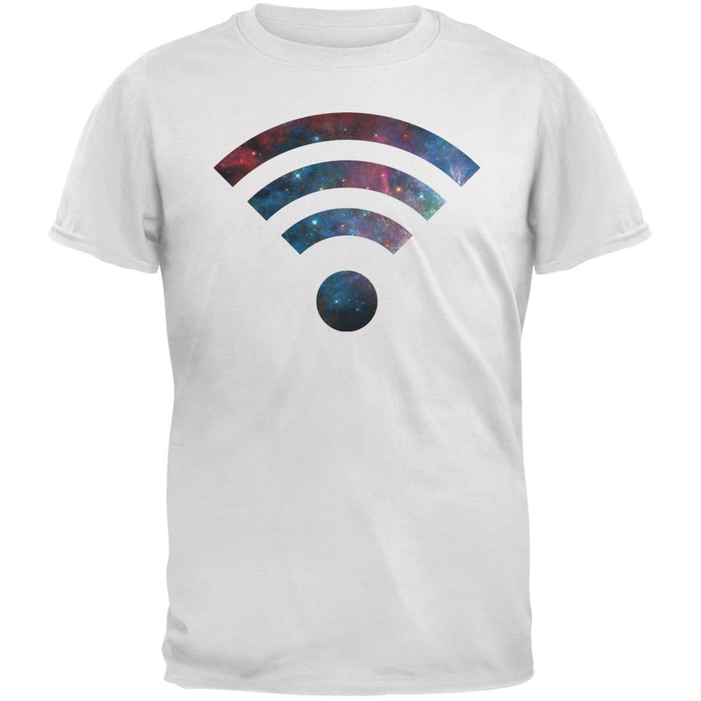 Wifi Galaxy White Adult T-Shirt Men's T-Shirts Old Glory 2XL White 