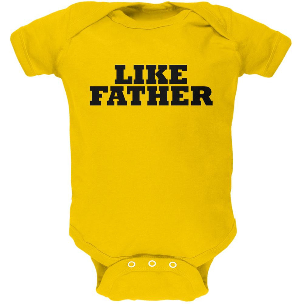 Like Father Buddy Shirt Yellow Soft Baby One Piece Baby One Piece Old Glory 0-3M Yellow 