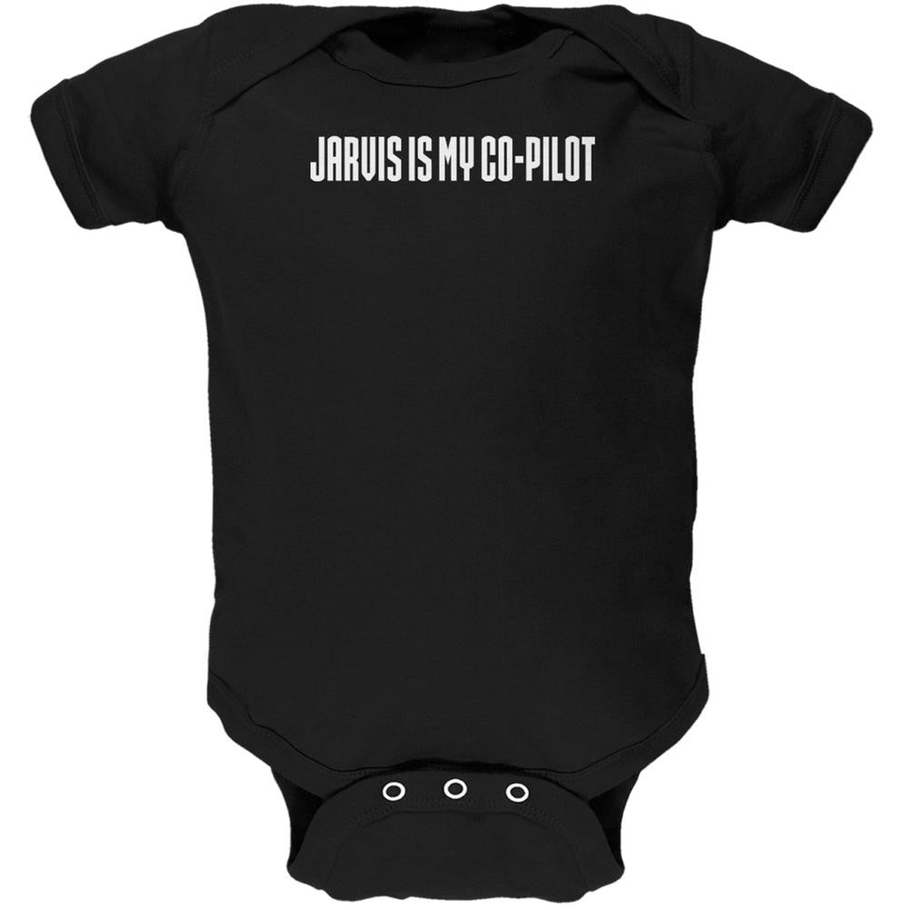 Jarvis is my Copilot Funny Black Soft Baby One Piece Baby One Piece Old Glory 0-3M Black 