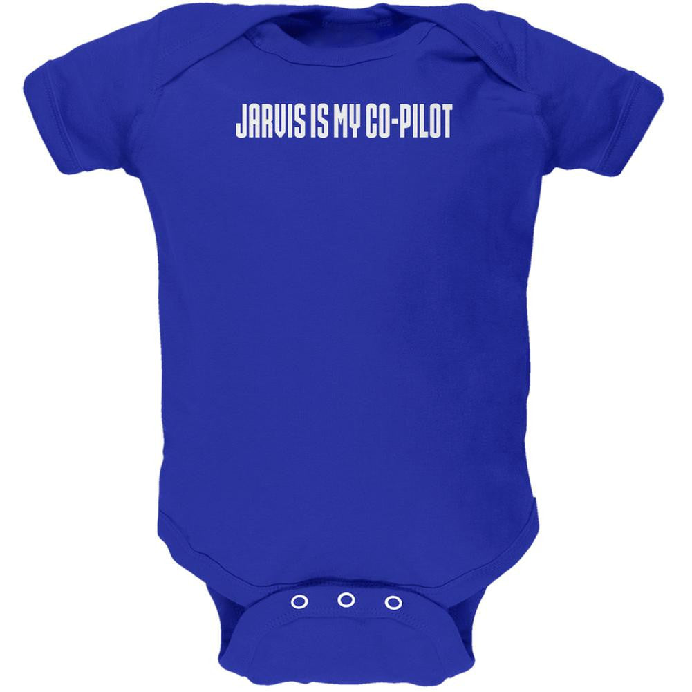 Jarvis is My Copilot Funny Royal Soft Baby One Piece Baby One Piece Old Glory   