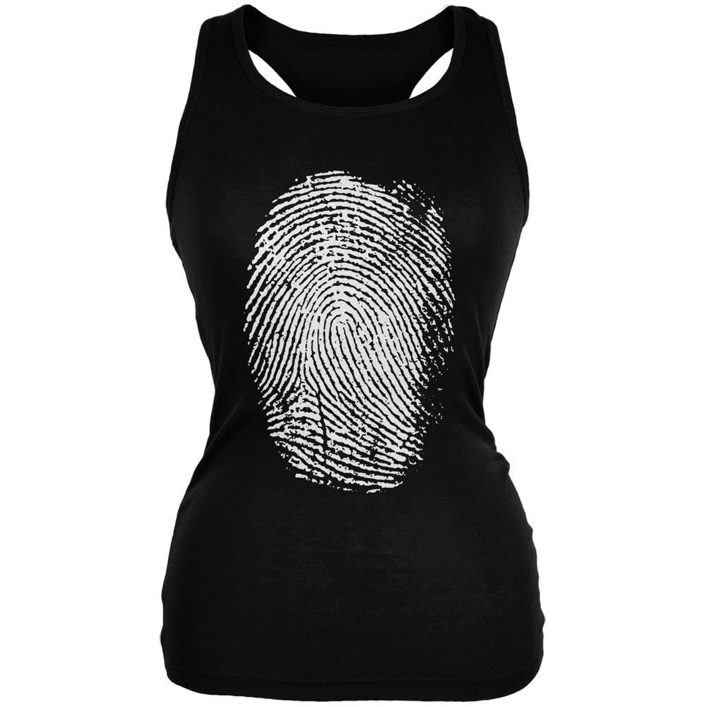 Identity Thumbprint Black Juniors Soft Tank Top Juniors Tank Tops Old Glory 2XL Black 